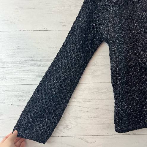 Pilcro  NWT Open Knit Black Pullover Sweater Size S