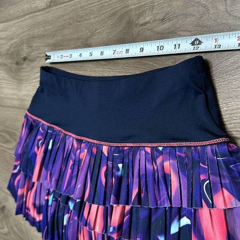 Lucky in Love  Pleated Tiered Purple Pink Tennis Skirt Size Small