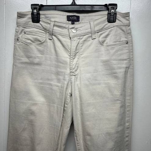 NYDJ  Marylin Straight Lift Tuck Technology 5-Pocket Beige Women's Jeans Size 6