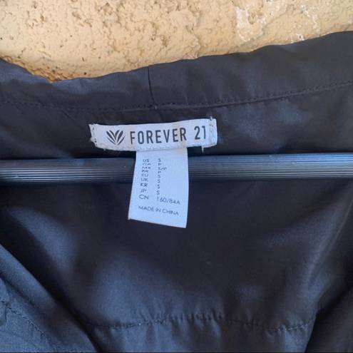 Forever 21 Black Active Vented Windbreaker Jacket