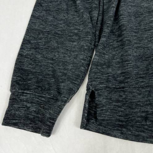 Natori Heathered Gray Jersey Lounge Pullover Sweatshirt Top Crew Luxury Soft Med