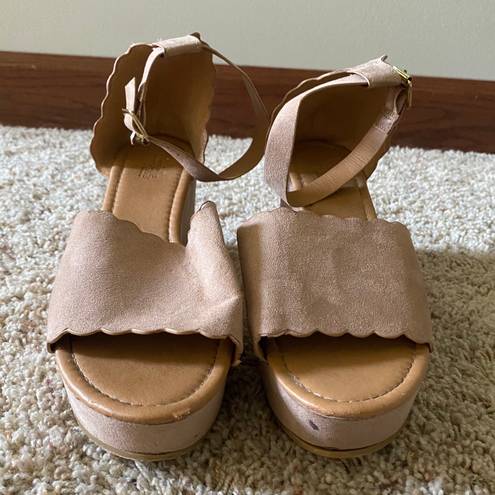 Charlotte Russe Open Toe Wedges