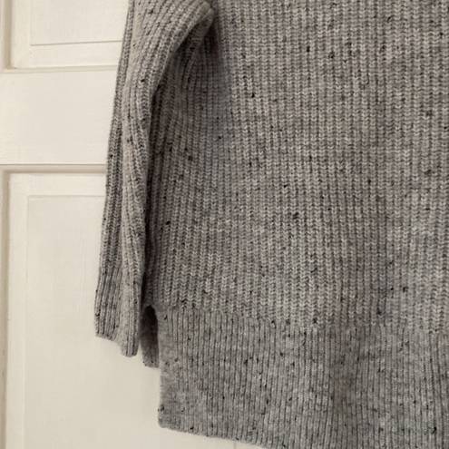 Madewell  Turtleneck Cowl Neck Sweater Gray Speckled Heathered Chunky Knit