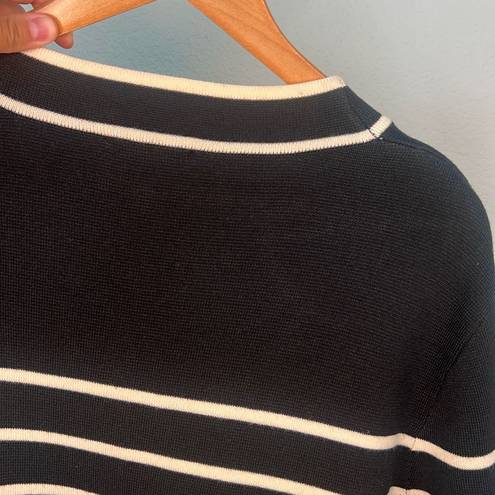 Tuckernuck  Lauren Cardigan in Black and White Stripe small