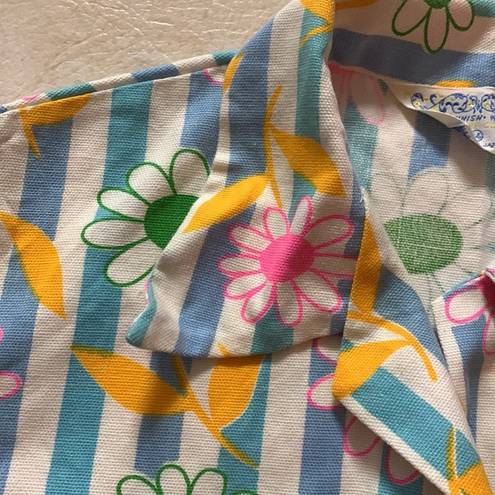 Daisy Vintage 60s tank womens size 14 modern medium large  Barbie cottage stripe