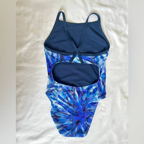 One Piece NWT Sporti HydroLast Spacey Thin Strap  Swimsuit - Blue - 30