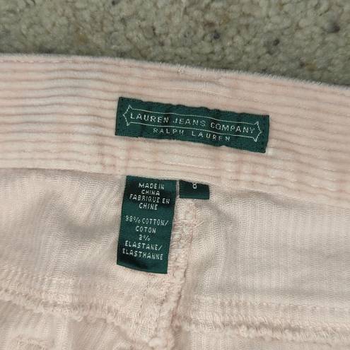 Krass&co Lauren Jeans  Pink Corduroy Classic Bootcut Stretch Pants -Women's Size 8