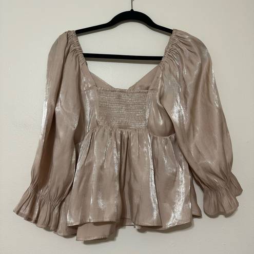 Entro  Iridescent Babydoll Top