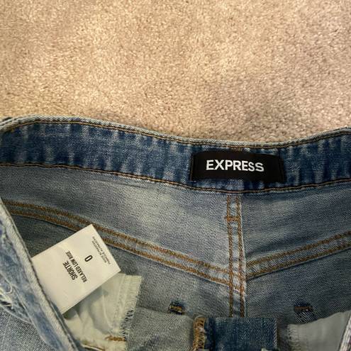 EXPRESS embroidered jean shorts