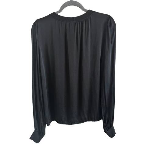 Edge S' Women's Medium Black Long Sleeve Crew Neck Formal Casual Blouse