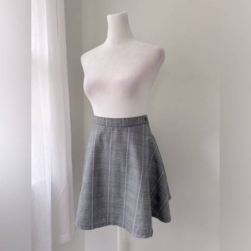 American Apparel  Gray Plaid Mini Skirt