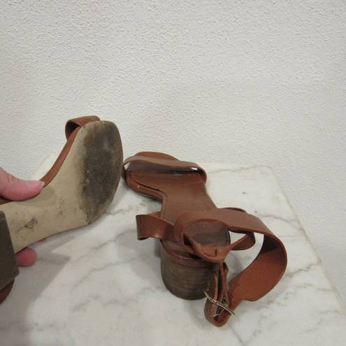 J.Crew  Evie Midheel Ankle-Strap Sandals Size 6 GUC