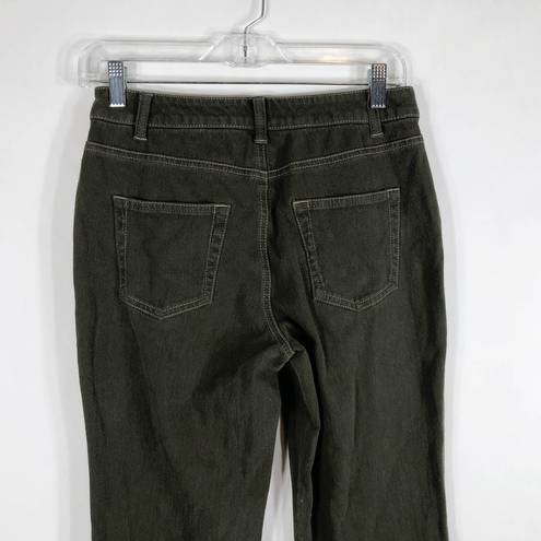 Coldwater Creek  Womens Size 4 Jeans Green Flare Leg High Rise Stretch Pants 1380