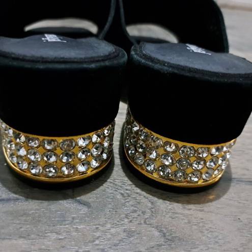 Jeffrey Campbell black mules.   With rhinestones size 9.5