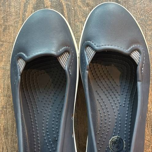 Crocs  Women's Citilane Flat Slip-on Ballerina Shoe Blue Size 8