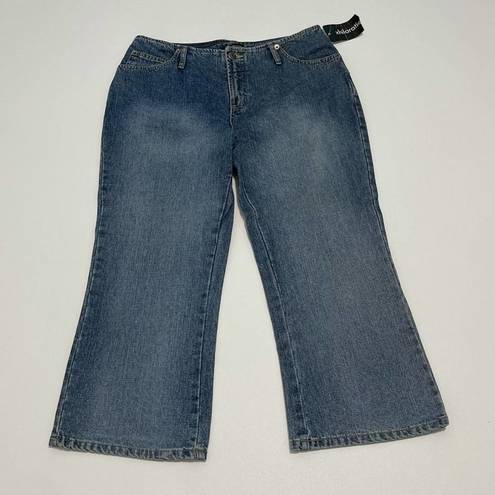 Xhilaration Women's  Vintage Wide Leg Cropped Jeans Size 11 Medium Wash Flare