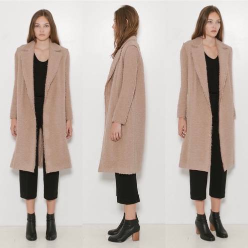 Helmut Lang Shaggy Alpaca and Virgin-Wool Blend Coat size XS extra small