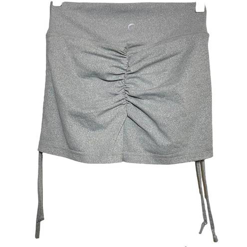 Zyia  Active Gray Brilliant Double Scrunchy Hustle Shorts Heather Gray Medium