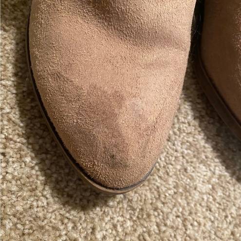 Fergalicious  Tan Suede Booties Size 7.5