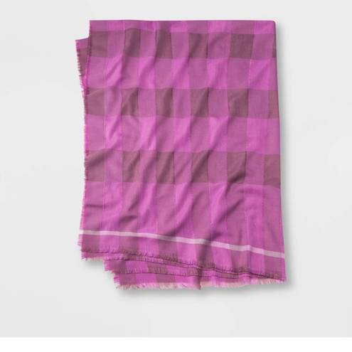 Universal Threads Women's Textured Check Wrap Scarf - Universal Thread Purple