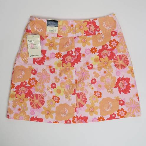 St. John’s Bay Vintage 90s St. Johns Bay Pink & Orange Floral Mini Skirt Skort