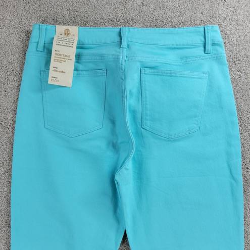 Talbots  Womens Heritage Jeans 12/31 Blue Slim Ankle Straight Leg Stretch NEW