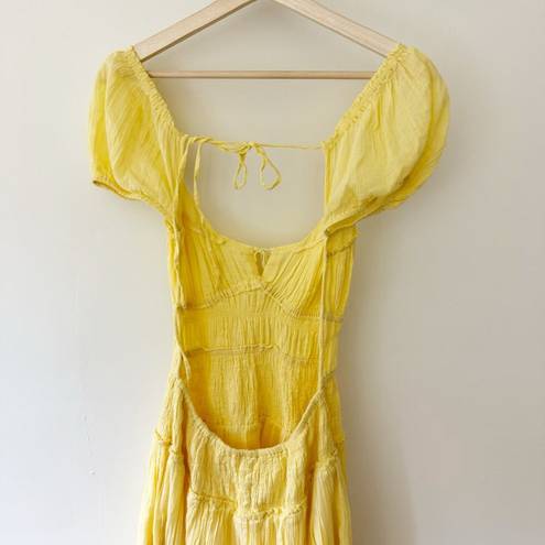 Free People  Feeling Bonita Midi Dress in Pineapple Slice Size Small