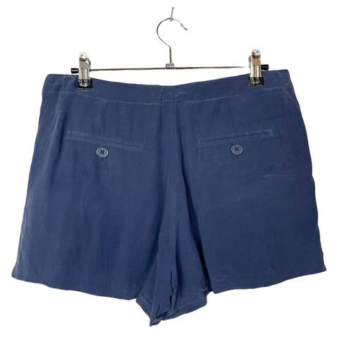 Joie  Eshana Navy Blue High Rise Button Silk Soft Shorts 0