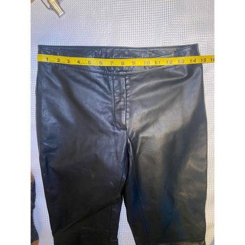 Laundry by Shelli Segal Y2K Pants  Black Leather Pants SIZE 6