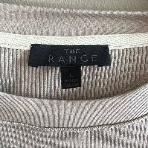 The Range ✨  NYC Women’s Cream Mass Rib Cross Back Long Sleeve Bodysuit Large