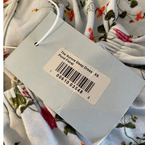 Hill House  Home The Aurora Organic Cotton Sleep Dress in Pond Floral Size XS NWT