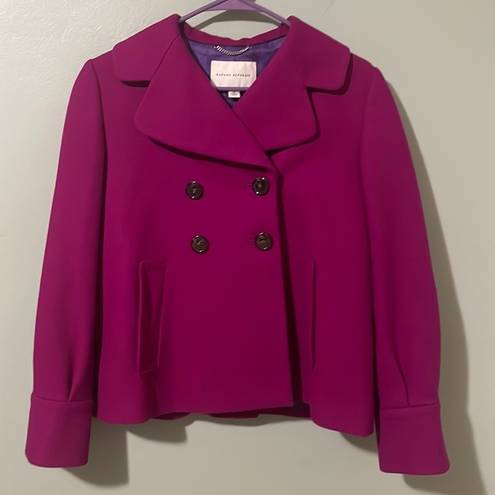 Banana Republic  Wool Blend Pea Coat Fuchsia Size S Petite