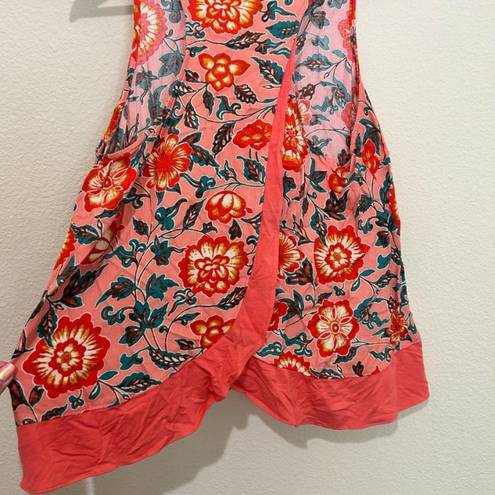 Natori Josie  Floral Tank Top Womens Size S Flowy Back Rayon Multicolor‎