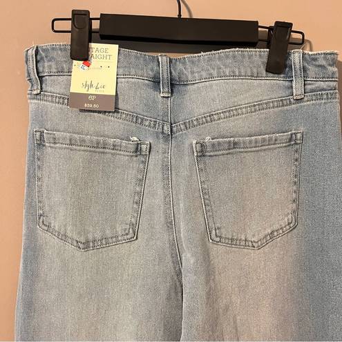 Style & Co  Petite High-Rise Patchwork Vintage Classic Mom Jeans Size 6 Petite