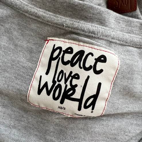 Peace Love World Grey Soft Sweater