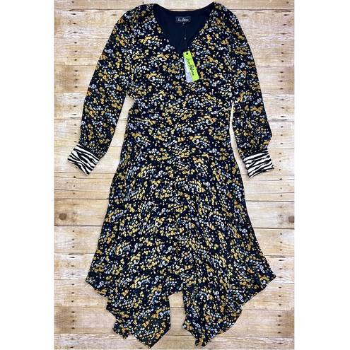 Sam Edelman NWT  Floral Ditsy Handkerchief Hem Long Sleeve Dress