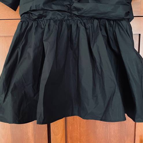 Tuckernuck  Hyacinth House by Margaux Blouse Flutter Sleeve Black Size Small