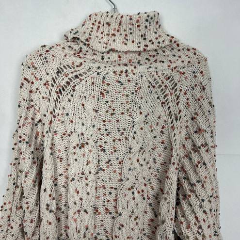 The Moon  & Madison Textured Speckled Turtleneck Chunky Sweater Size Small