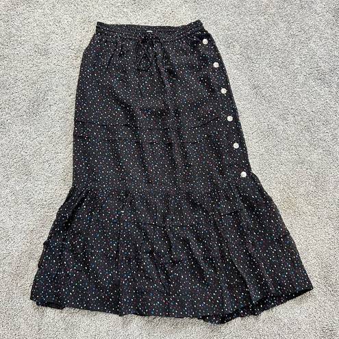 Coach NEW  100% Silk Tiered Snap Skirt size 2