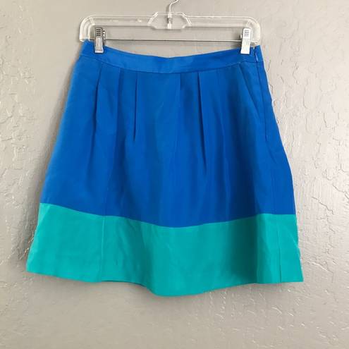 J.Crew  Color Block Pleated Skirt