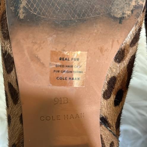 Cole Haan Elyse Bootie Leopard Print Genuine Calf Hair. 9.5