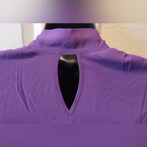 Krass&co NY& Purple Blouse With Bow Tie Front Size XL Women’s Top NWT