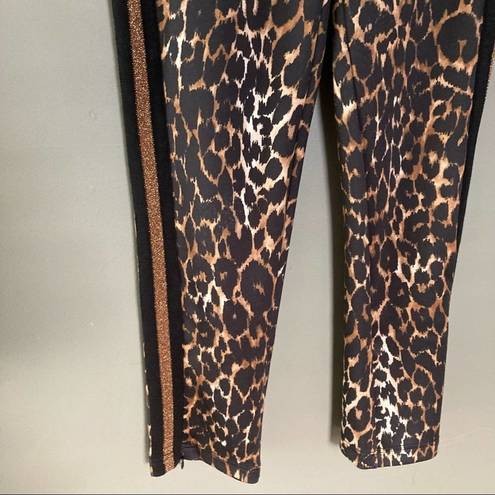 Pam & Gela  Leopard Leggings gold racer / tuxedo stripe