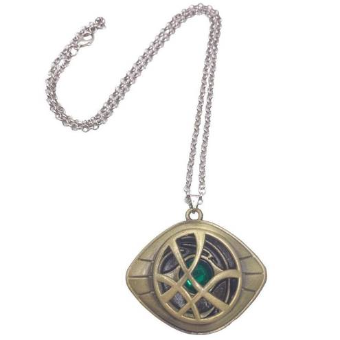 NWT unisex antique gold tone Doctor Strange pendant necklace