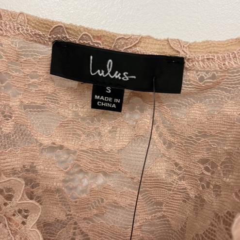 Lulus NEW  LACE PINK ROSE BRALETTE size small