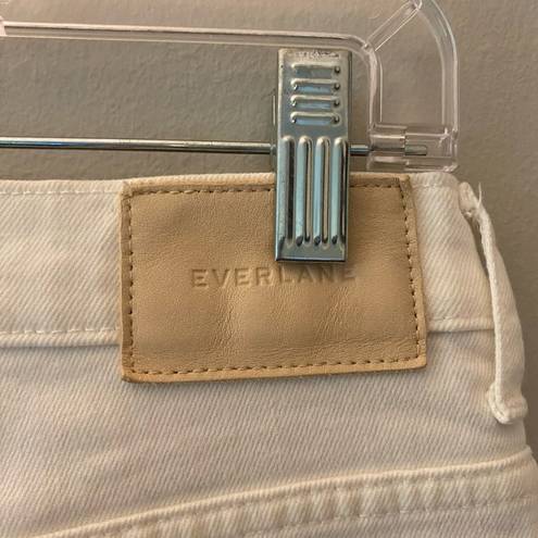 Everlane The Cheeky Jean Organic High Rise White Denim Straight Jeans size 27T