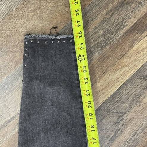 Harper  Gray Wash Skinny Jeans Split Hem Womens Size 30 Cotton Stretch