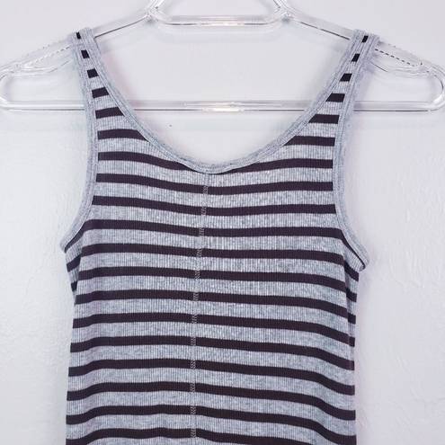 Vince  Striped Ribbed Heathered Tank Top