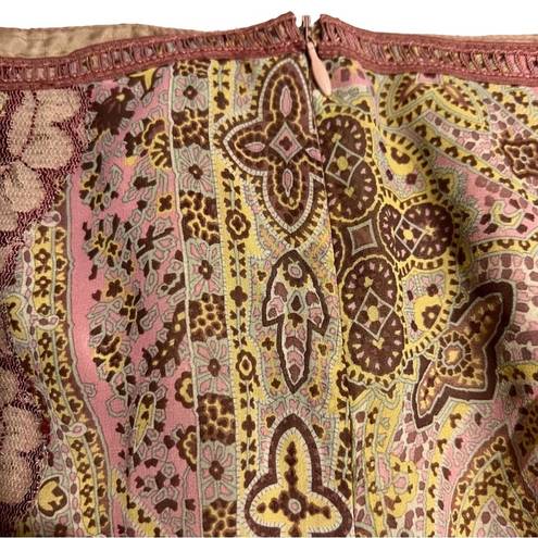 Cynthia Steffe Vintage Y2K  Pink Paisley Print Skirt