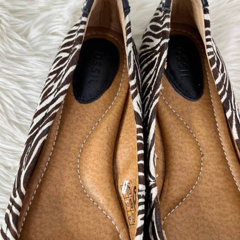 Fossil 5 for $25|  Maddox Calf Hair Animal Print Ballet Flats Size 6